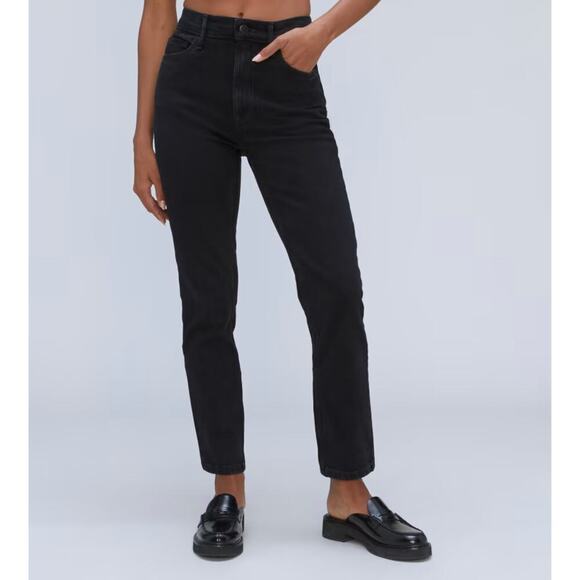 NWT Everlane The Original Cheeky Jean Black Size 25 Crop - Picture 2 of 8